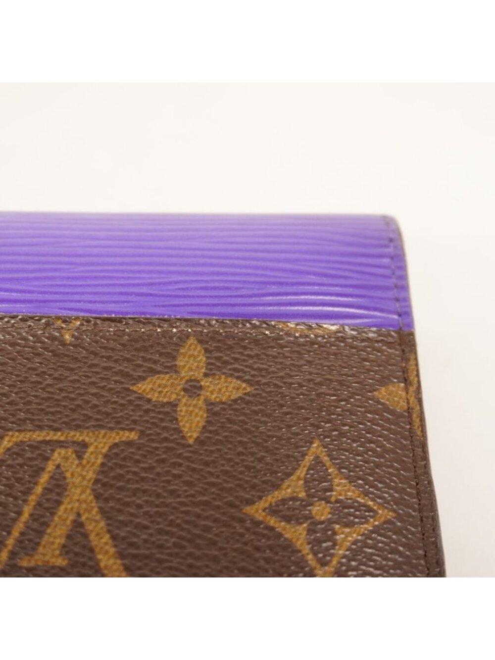 Louis Vuitton Trifold Wallet Monogram Epi Portefeuille Marie Roulon Brown Purple - Picture 7 of 8